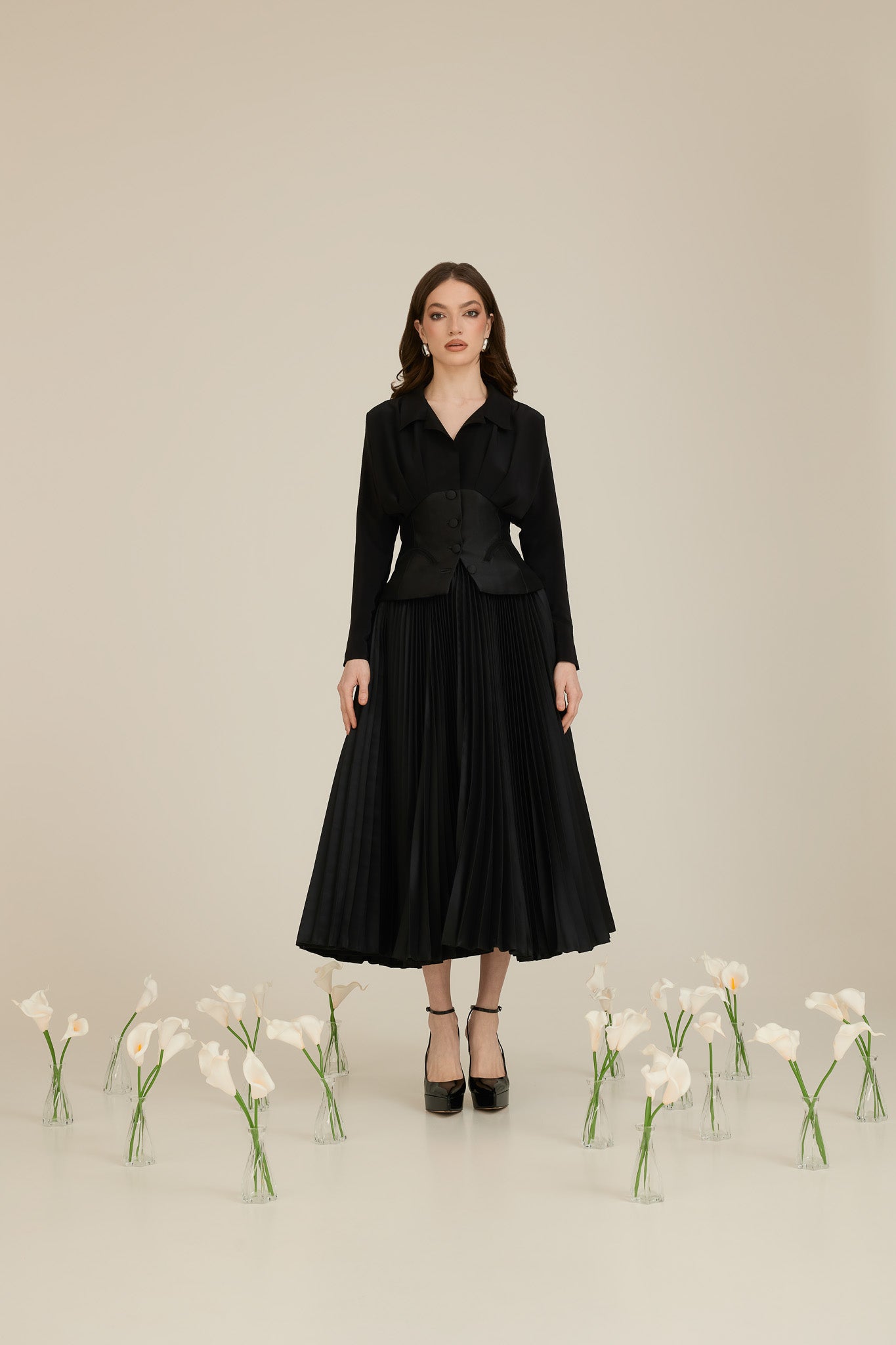 Costume with A-Line Skirt and Butterfly Blazer