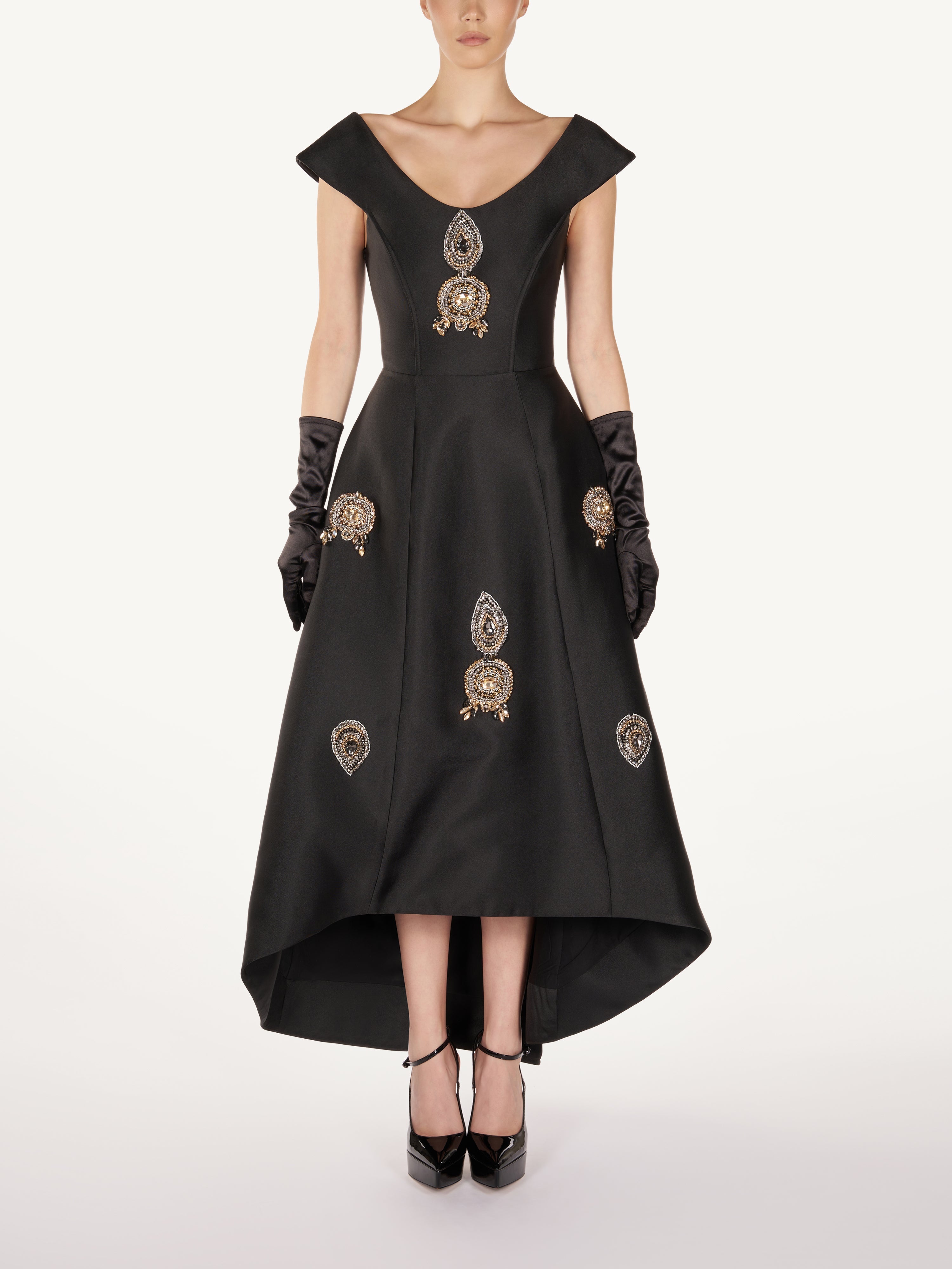 Rochie retro cu umeri cazuti Araftu Couture