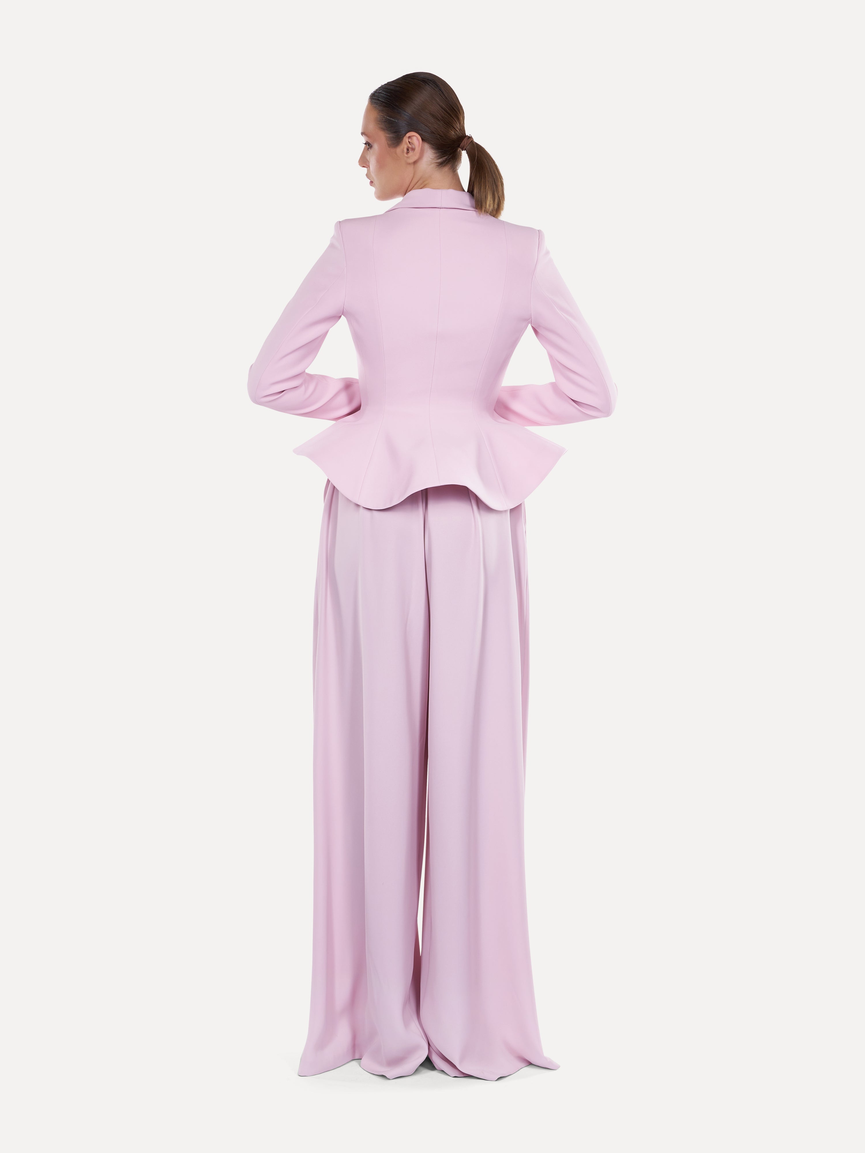 Costum elegant cu pantaloni Palazzo Araftu Couture