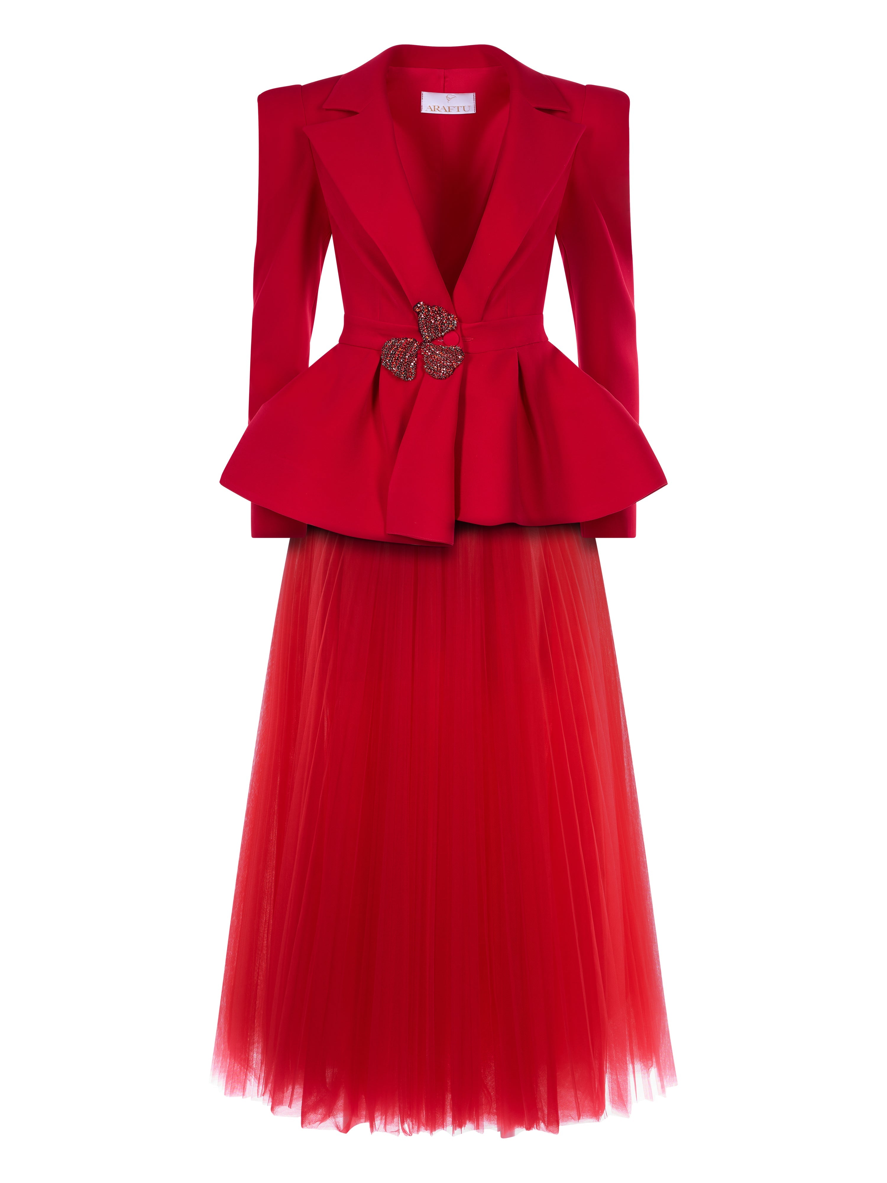 Peplum embellished skirt tulle Araftu Couture