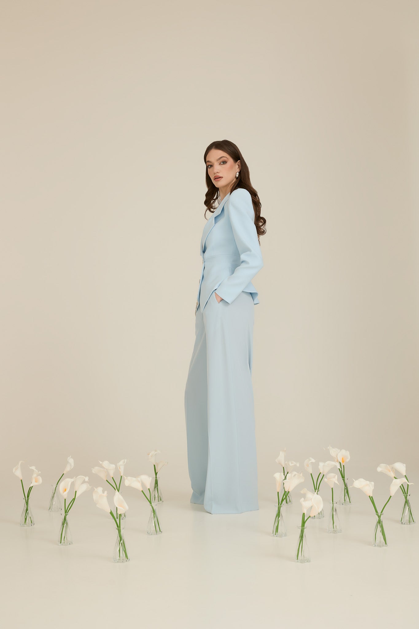 Peplum Suit with Embellishment