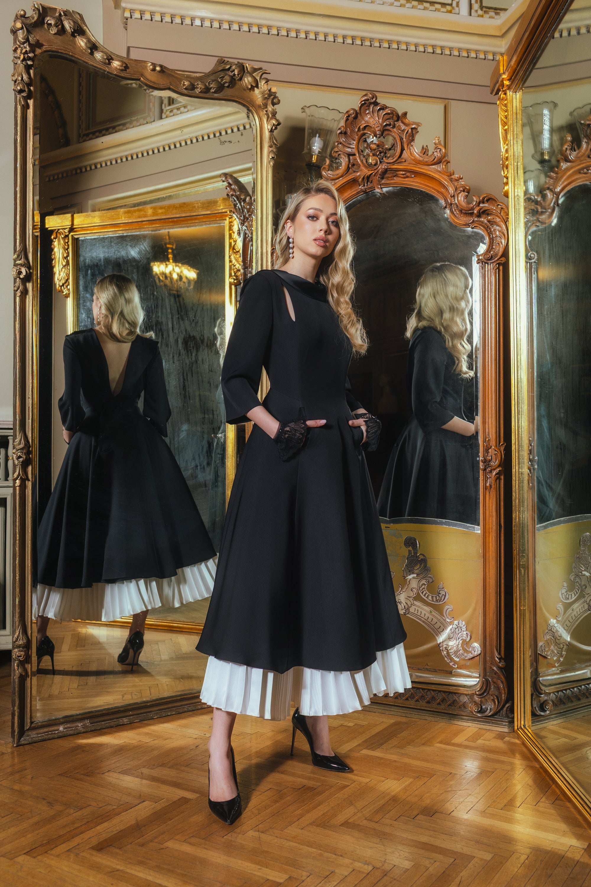 Rochie cocktail clos stil sacou Araftu Couture