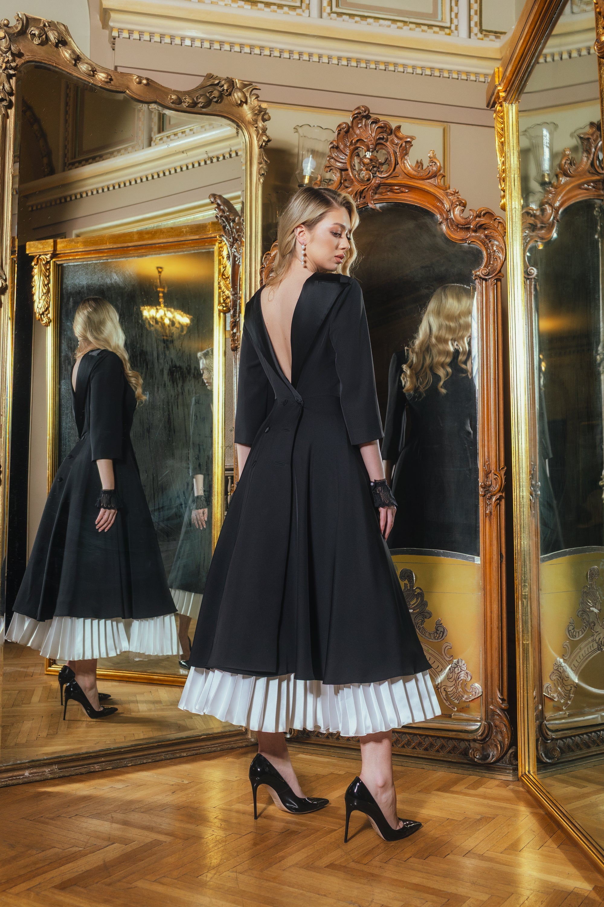 Rochie cocktail clos stil sacou Araftu Couture