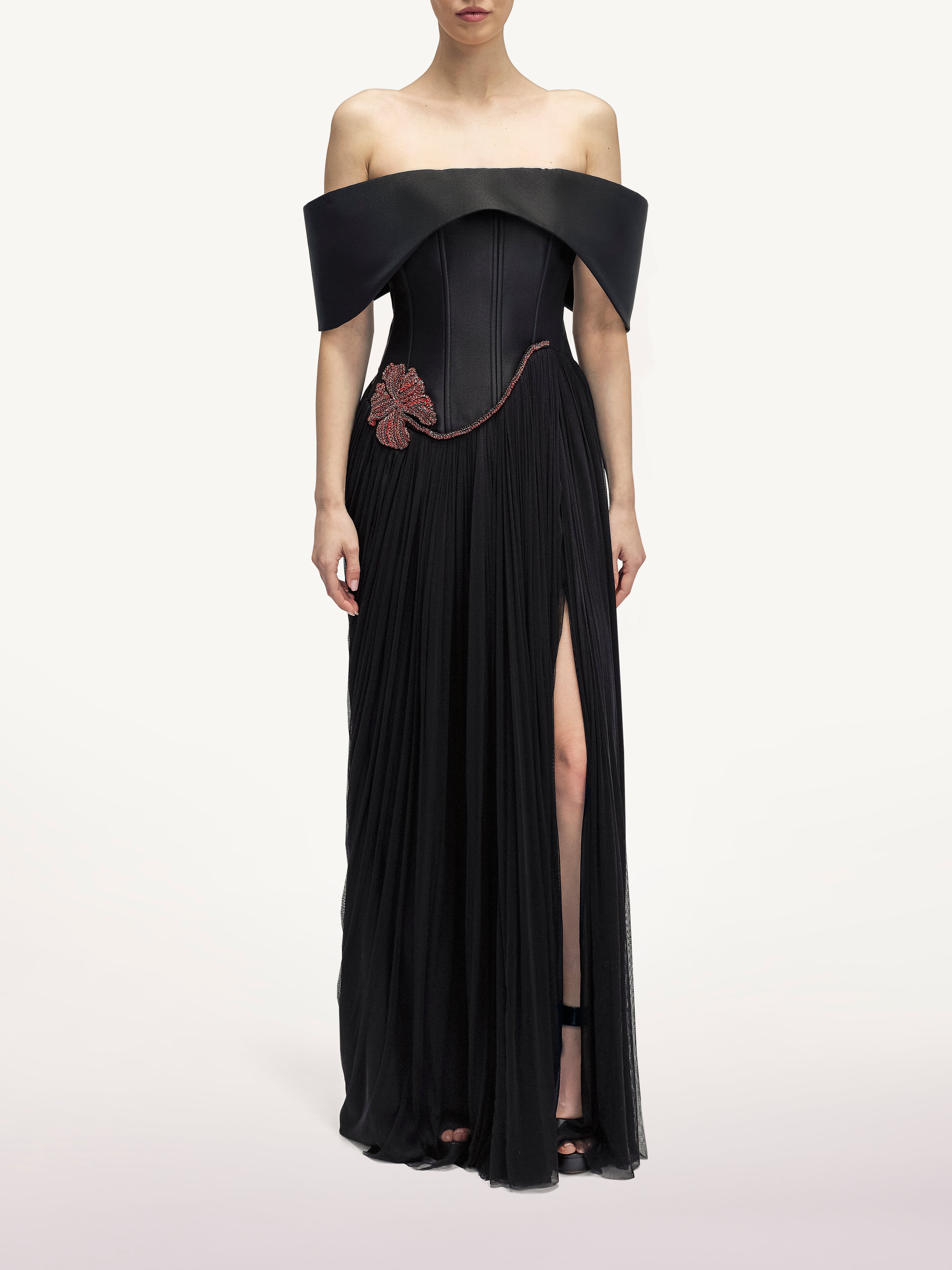 Rochie Neagra din Tulle de Matase Araftu Couture