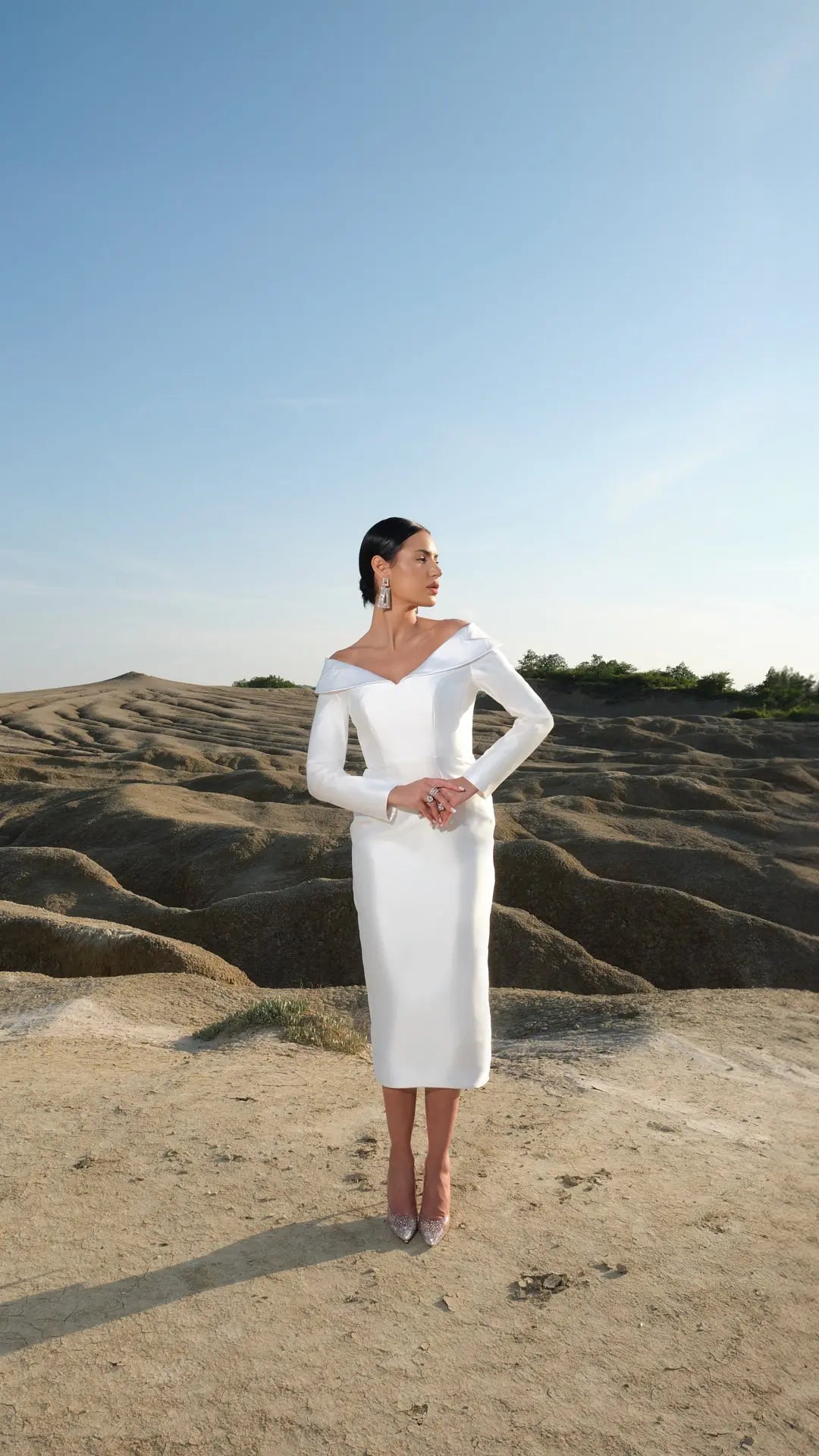 Rochie conica cu decolteu pe umeri Araftu Couture