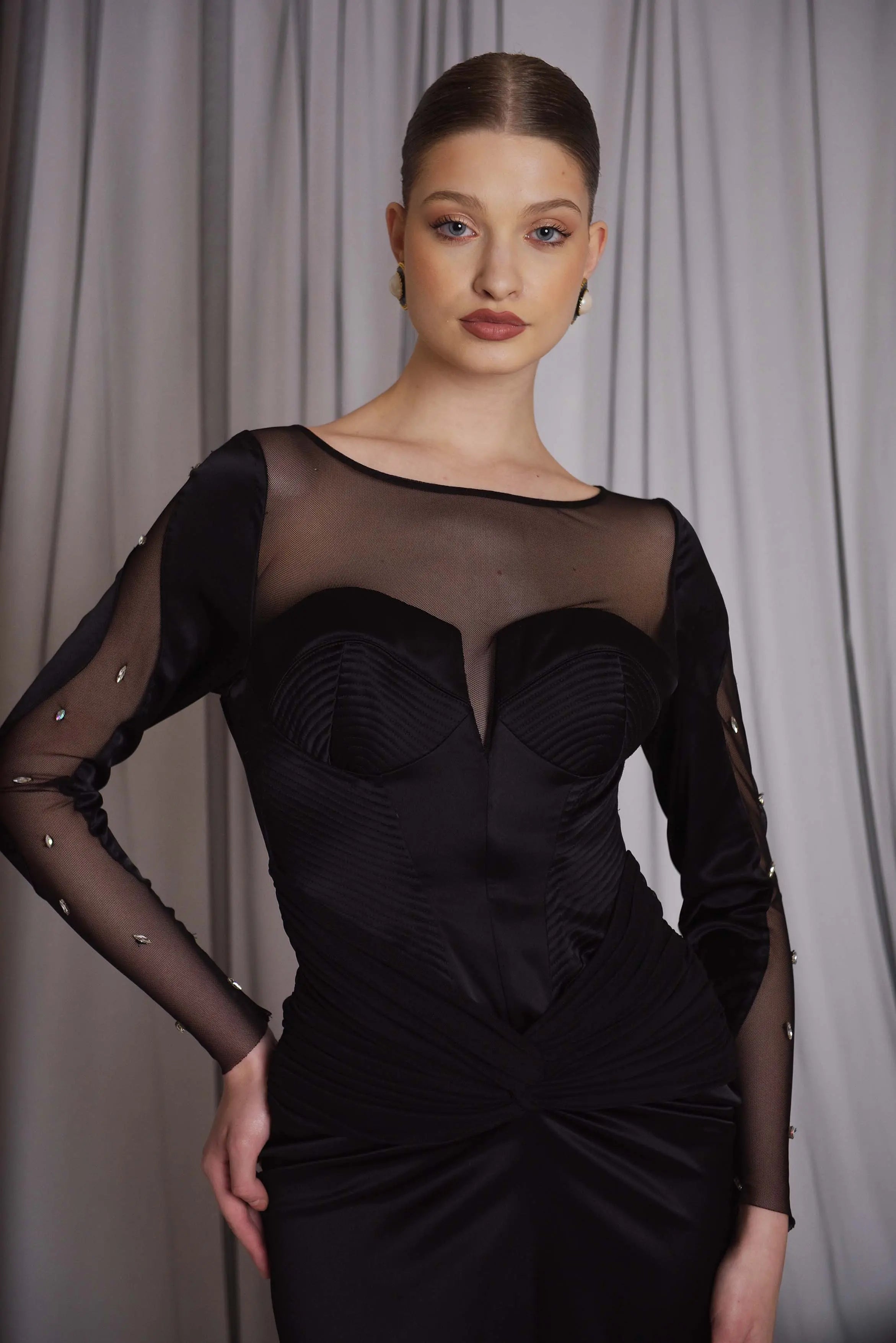 Rochie de seara cu trena si corset Araftu Couture