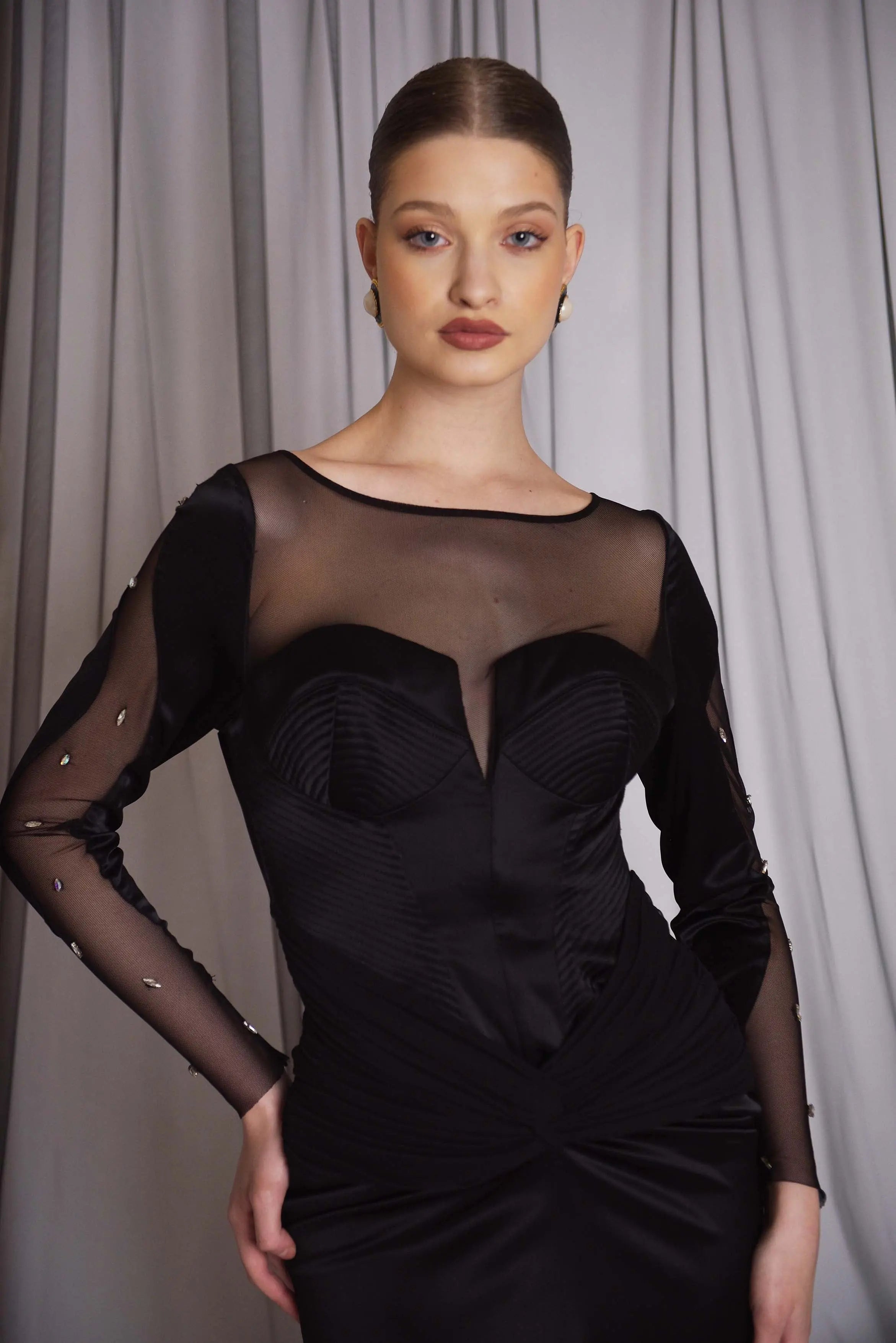 Rochie de seara cu trena si corset Araftu Couture