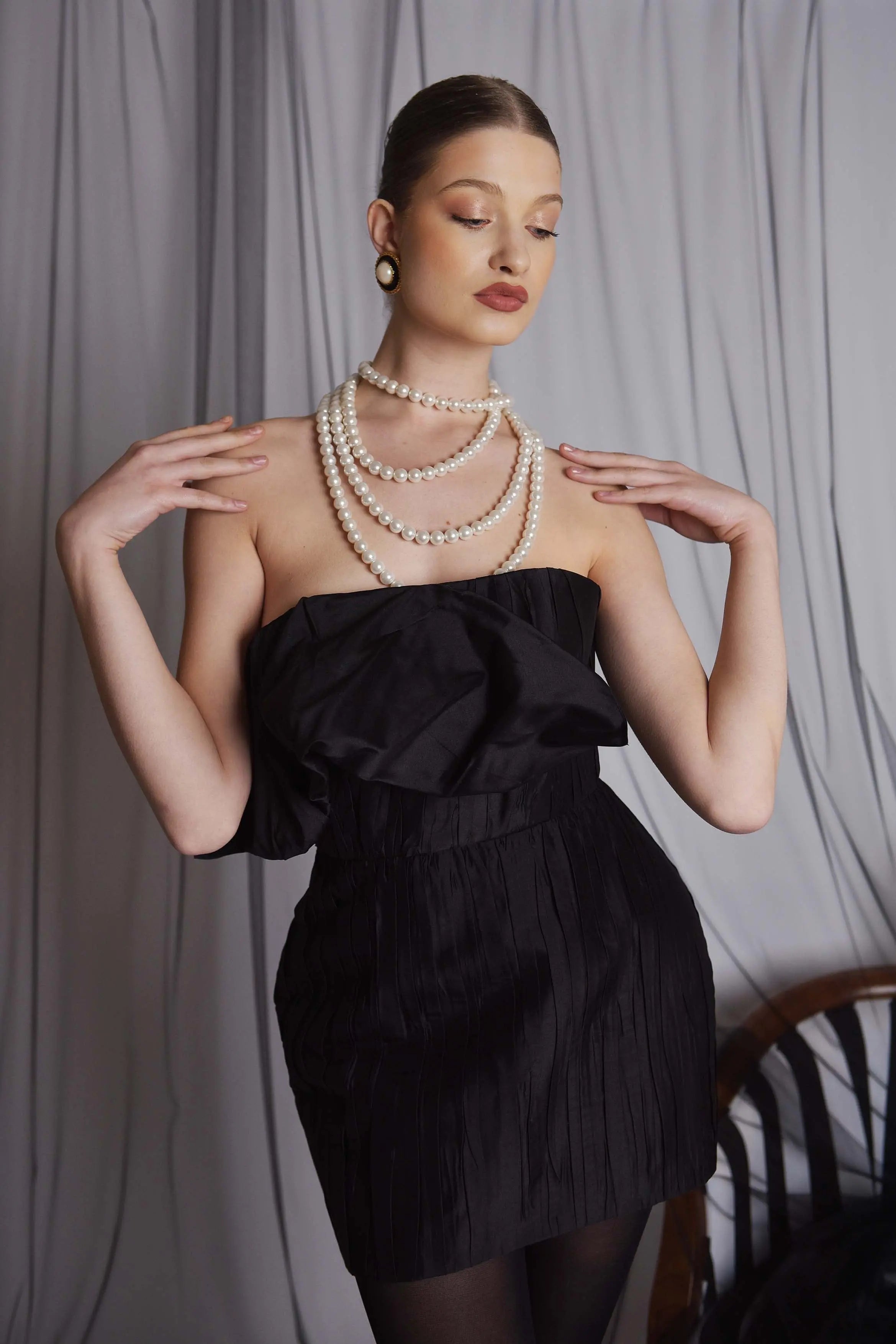 Rochie fronsata cu volan Araftu Couture