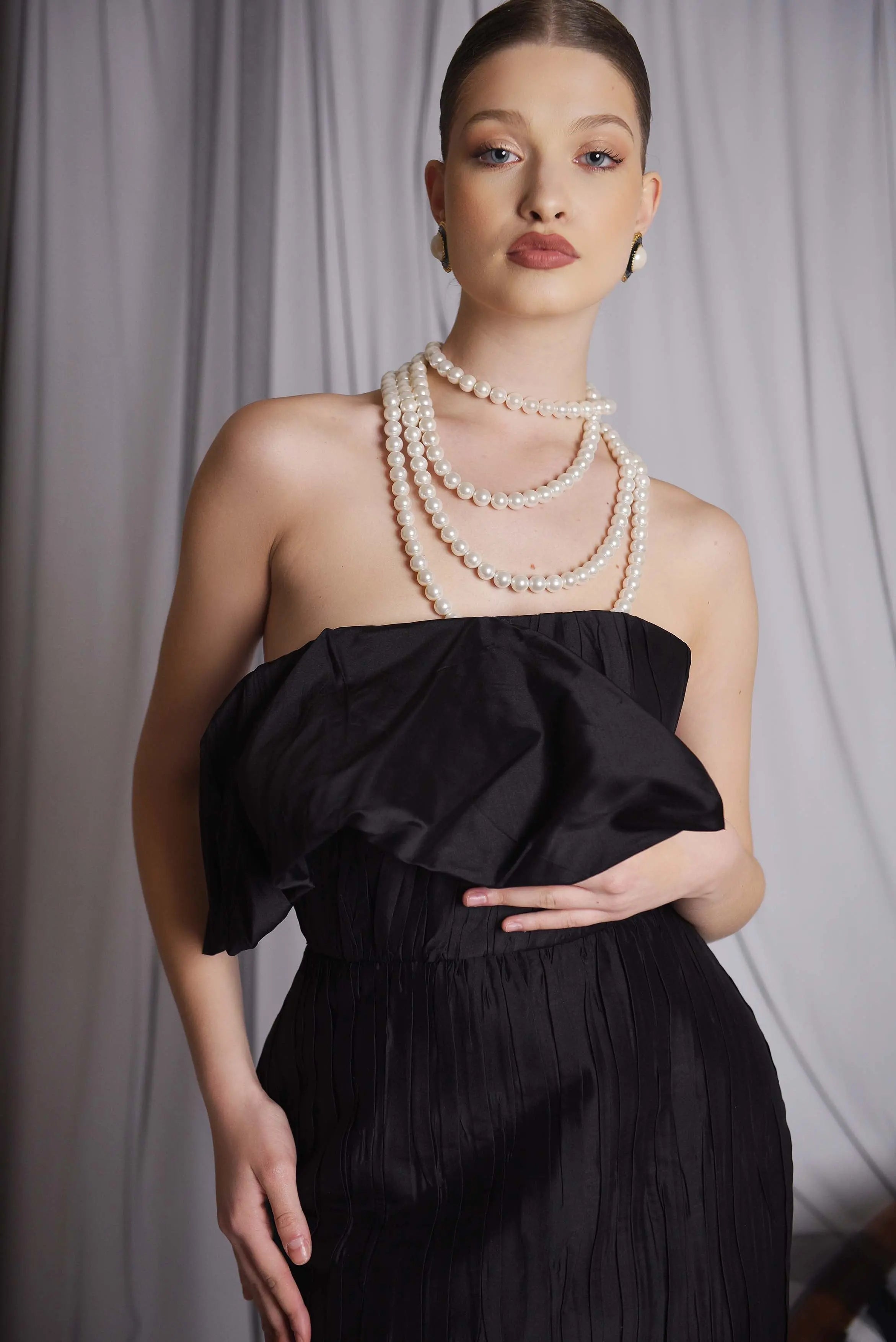 Rochie fronsata cu volan Araftu Couture