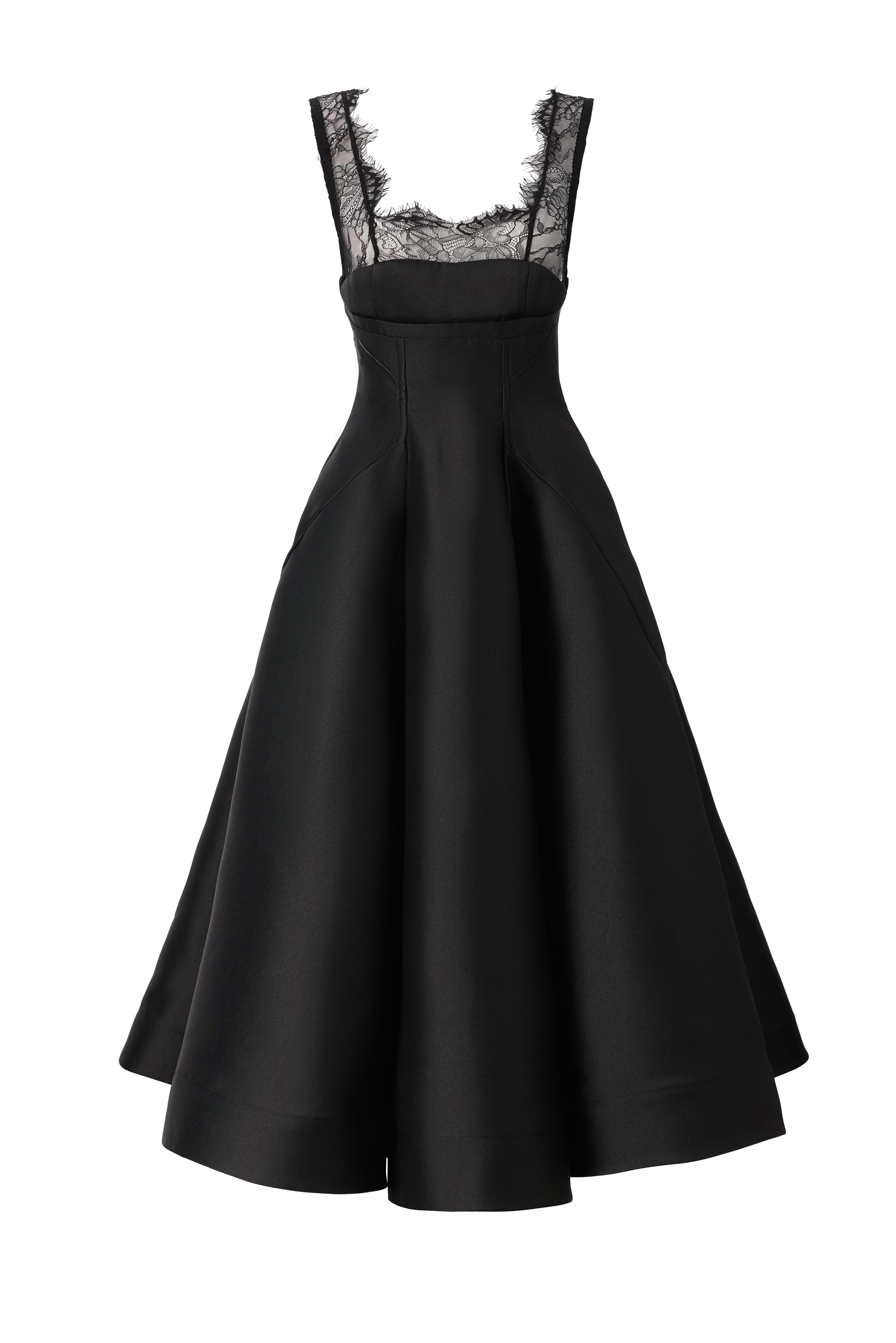 RETRO MIDI DRESS WITH LACE STRAPS Araftu Couture