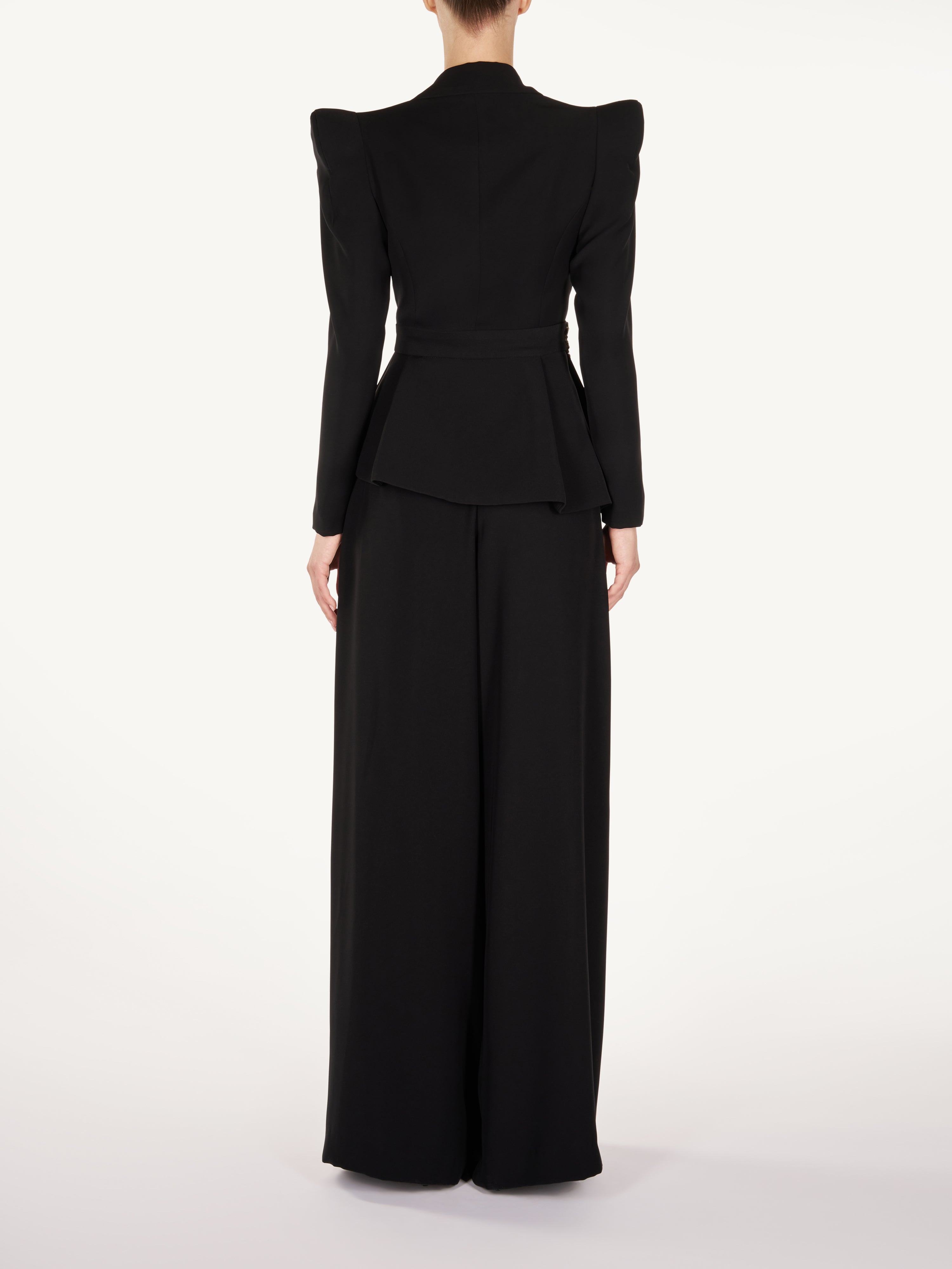 PEPLUM BLAIZER WITH BOW APLLIQUE Araftu Couture