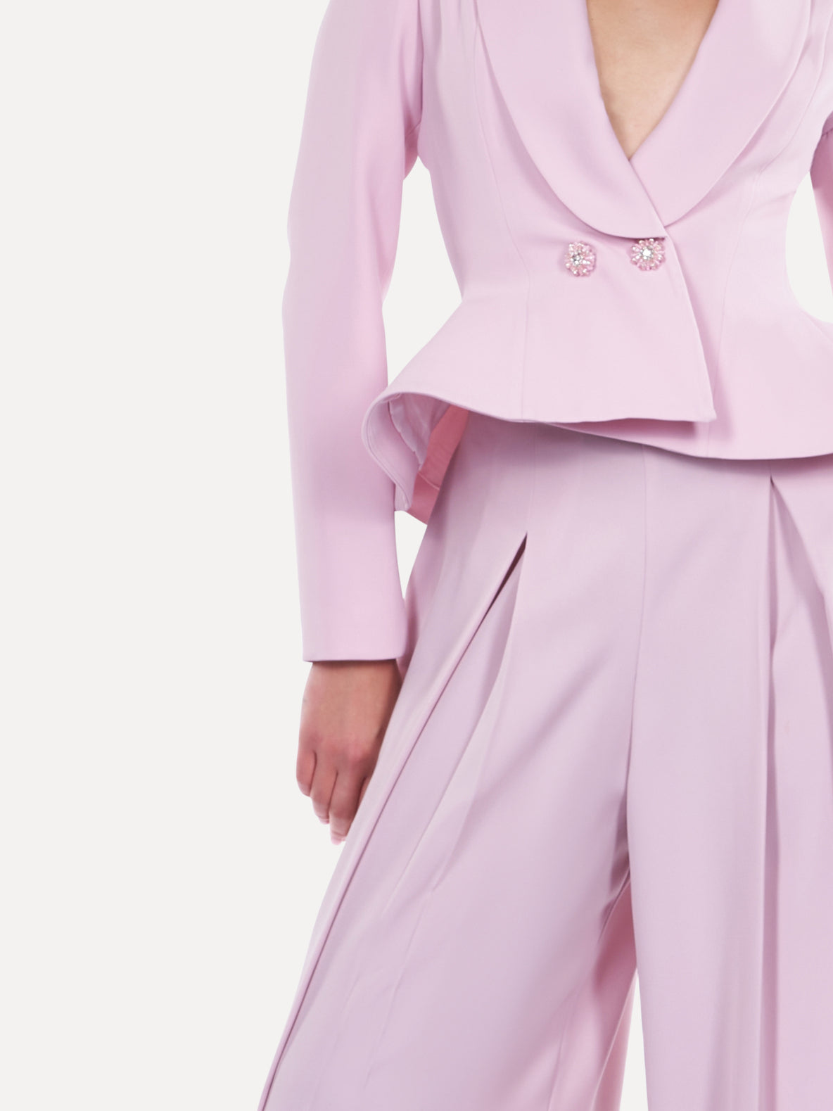 Costum elegant cu pantaloni Palazzo  Araftu Couture