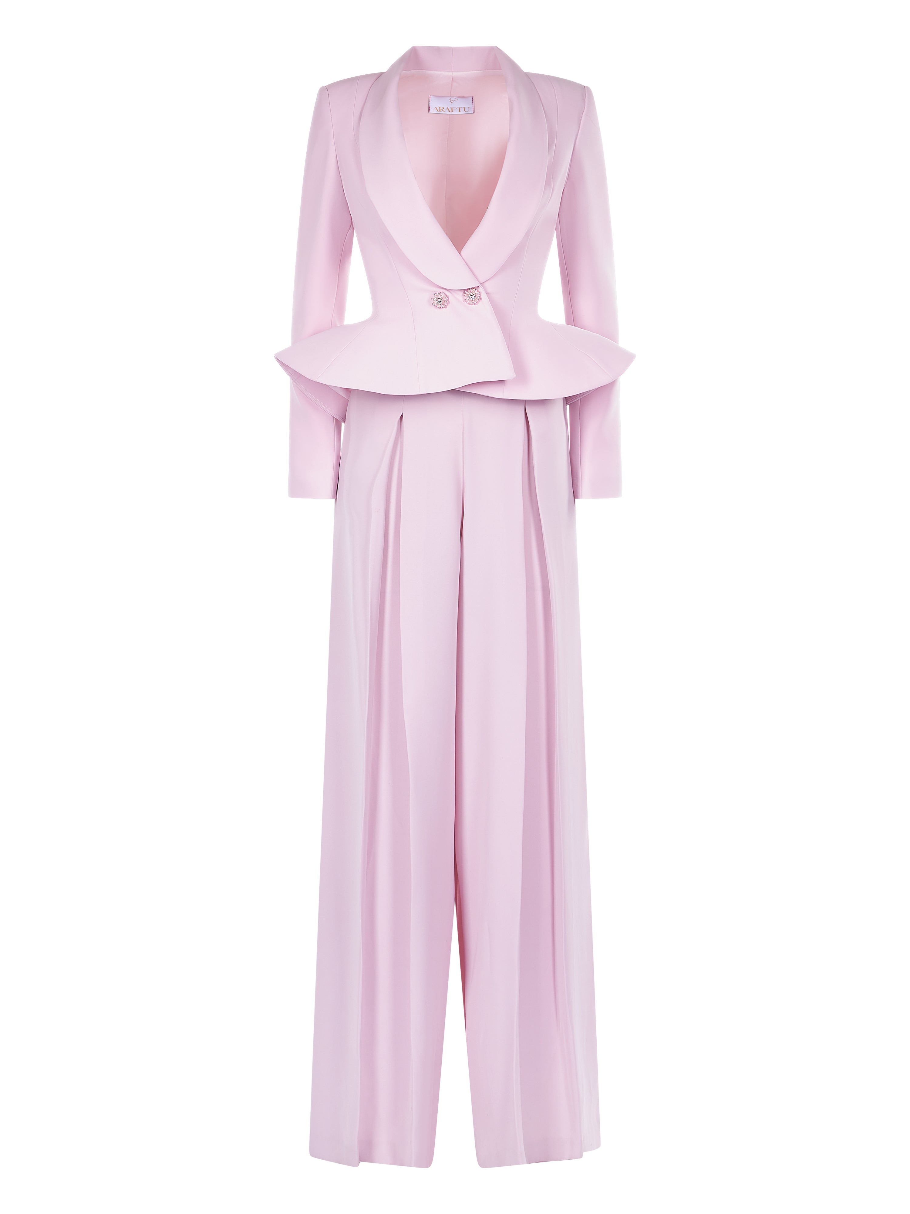 Costum elegant cu pantaloni Palazzo  Araftu Couture