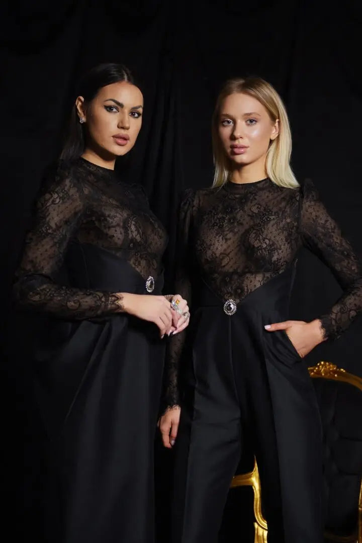 Rochie cocktail cu dantelă  Araftu Couture