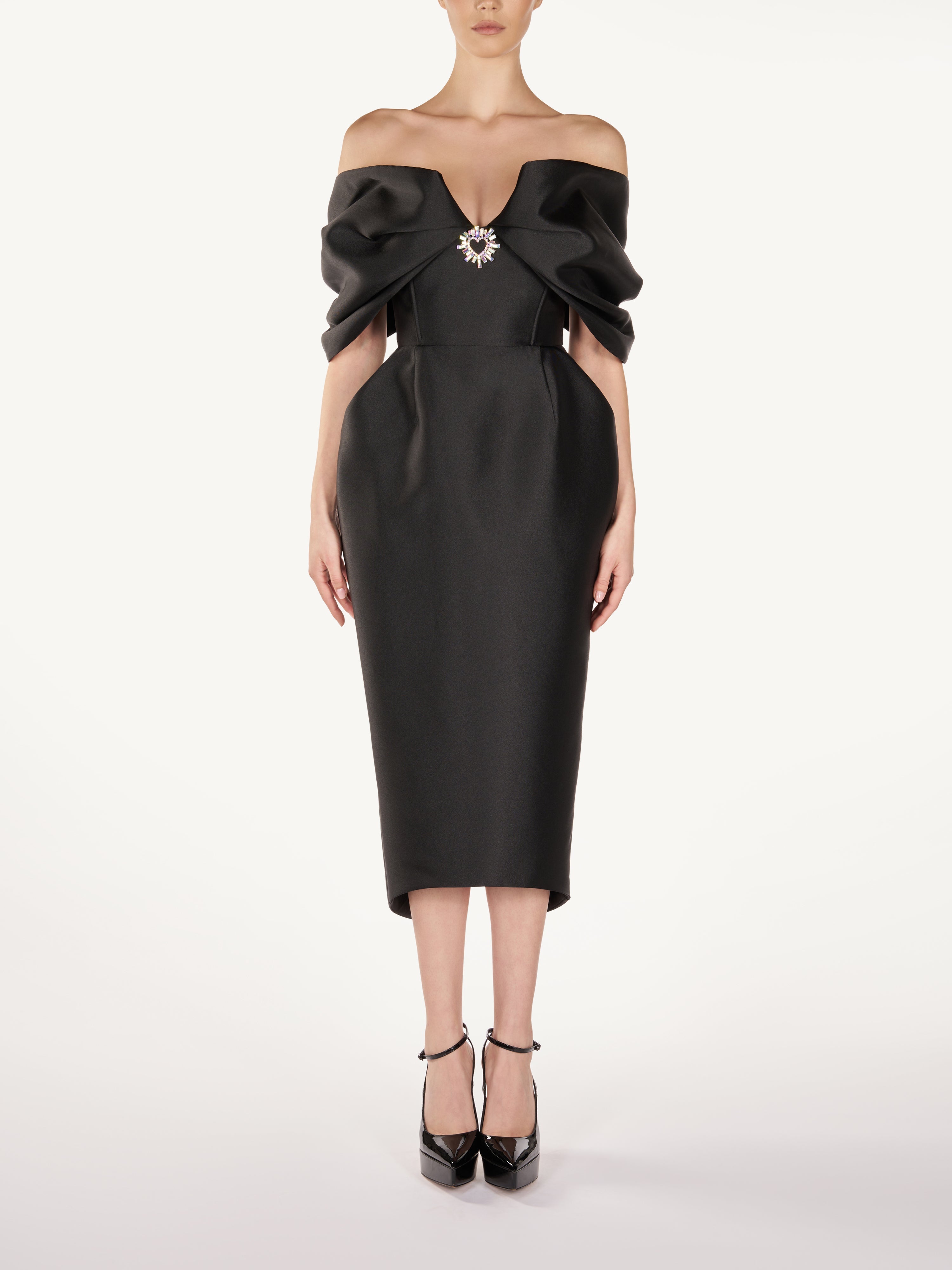 OFF SHOULDER MINI BOW DRESS  Araftu Couture