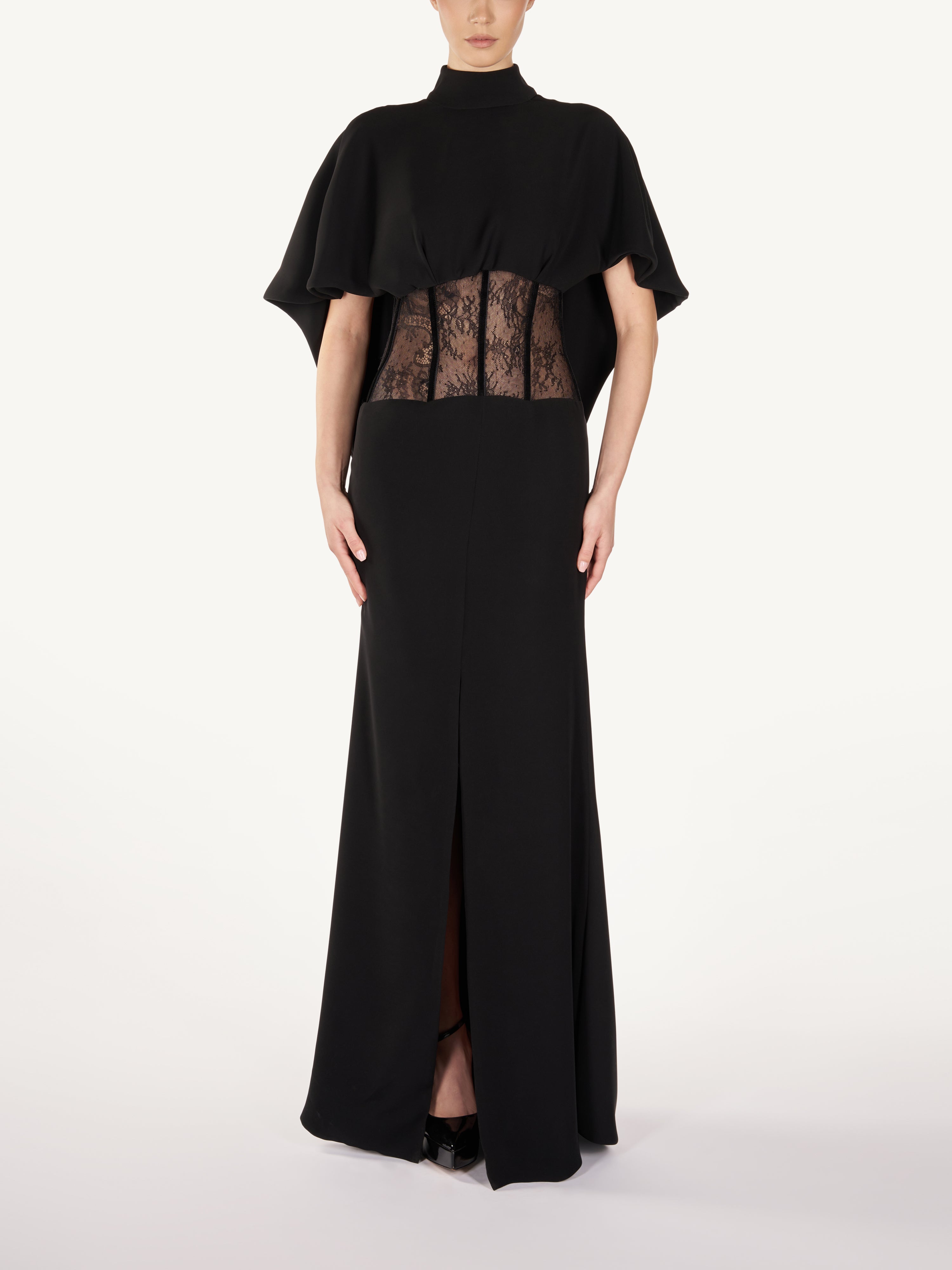 CAPE TOPE EVENING GOWN  Araftu Couture