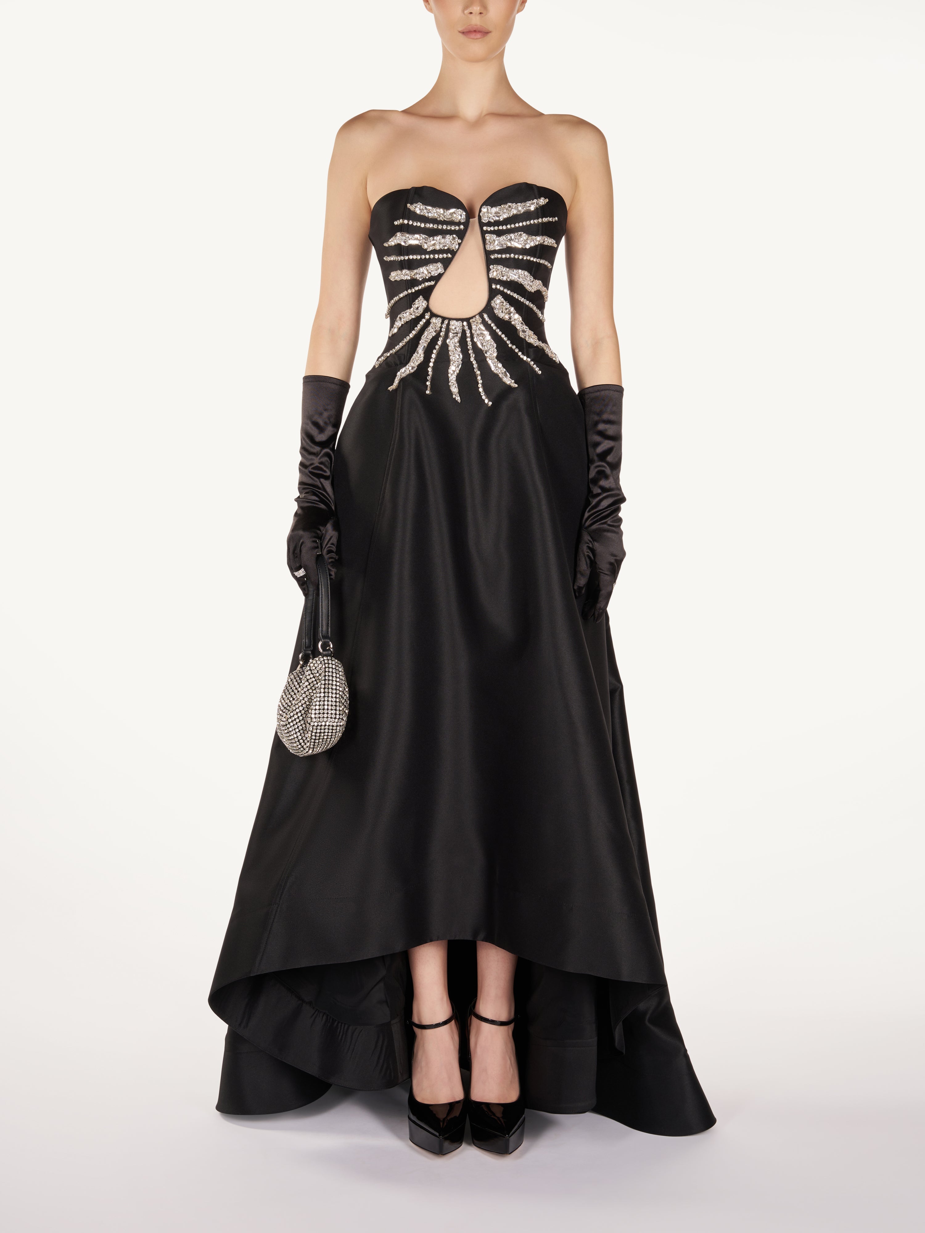 RED CARPET DRESS WITH CRYSTALS  Araftu Couture