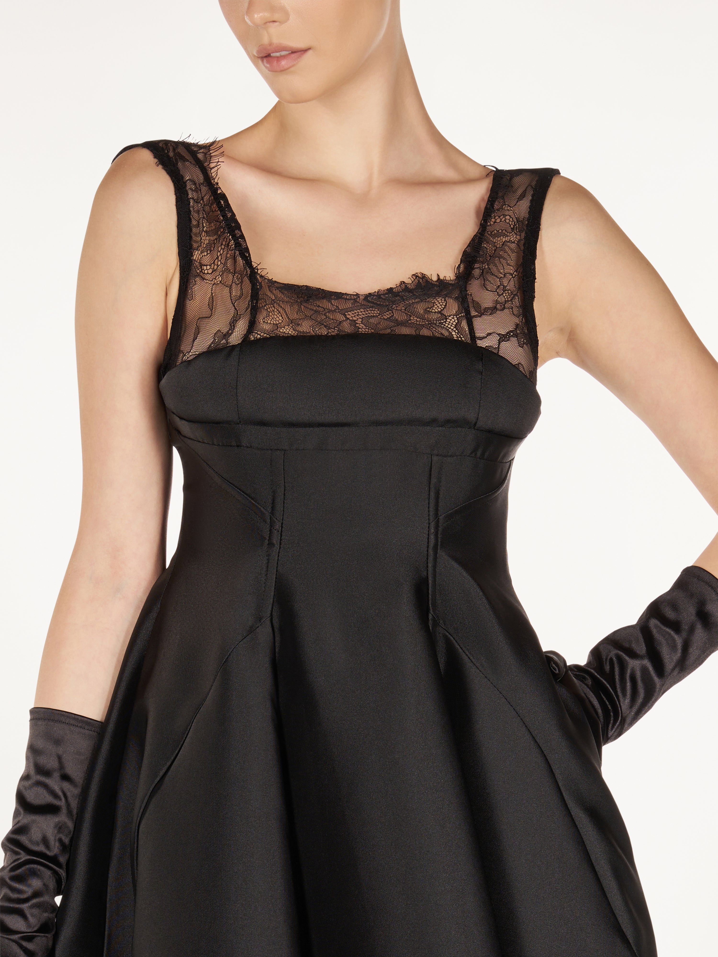 RETRO MIDI DRESS WITH LACE STRAPS  Araftu Couture