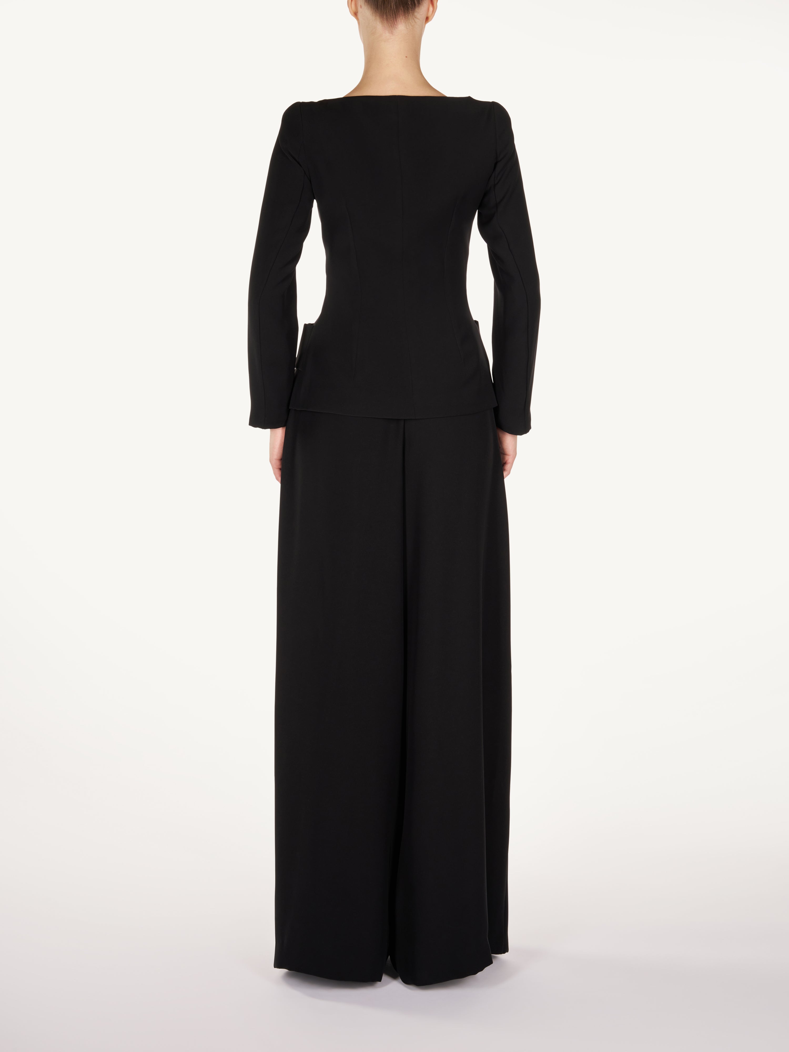 EMBROIDERY JACKET WITH EXTRA WIDE PANTS  Araftu Couture