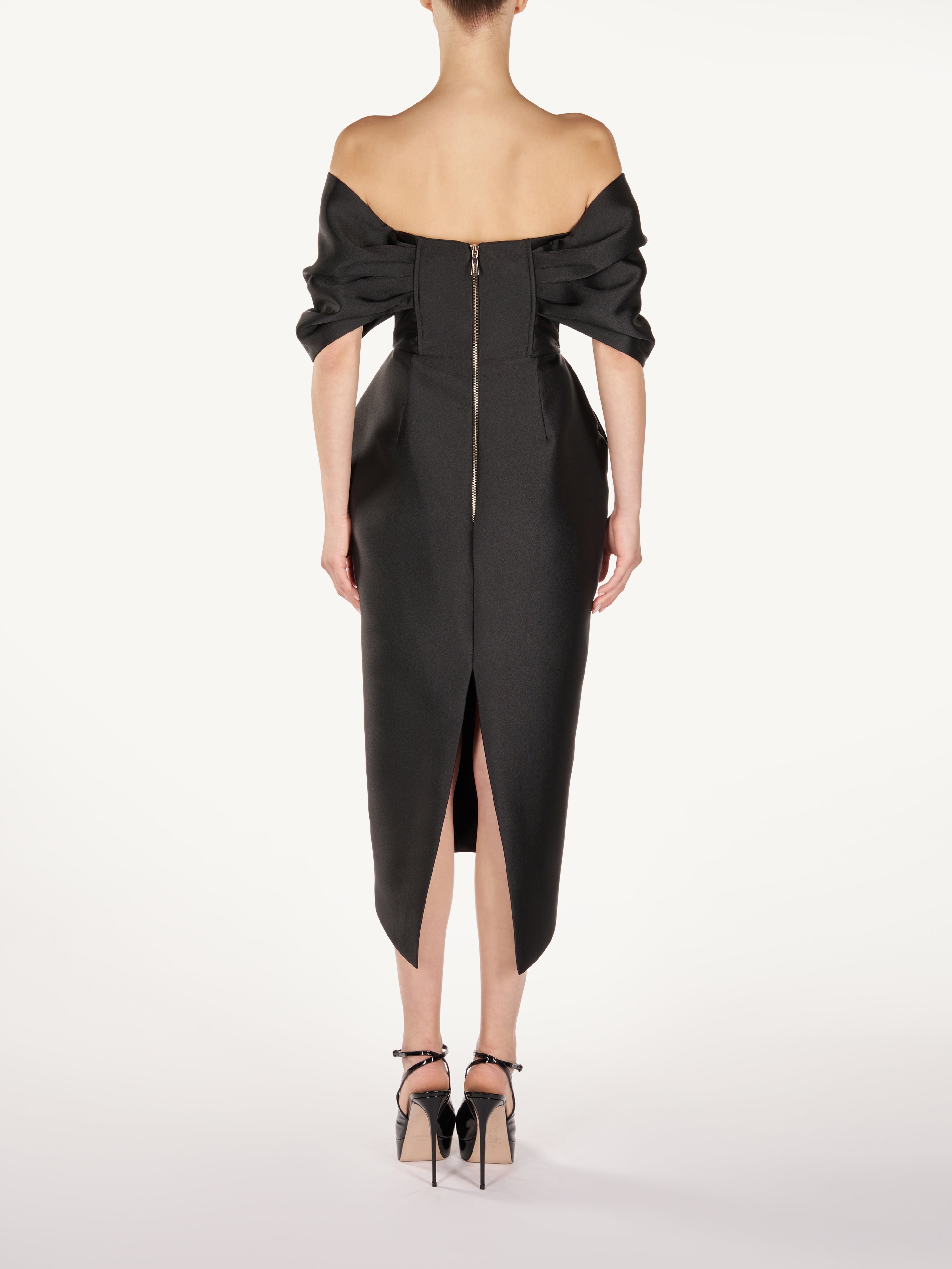 OFF SHOULDER MINI BOW DRESS  Araftu Couture