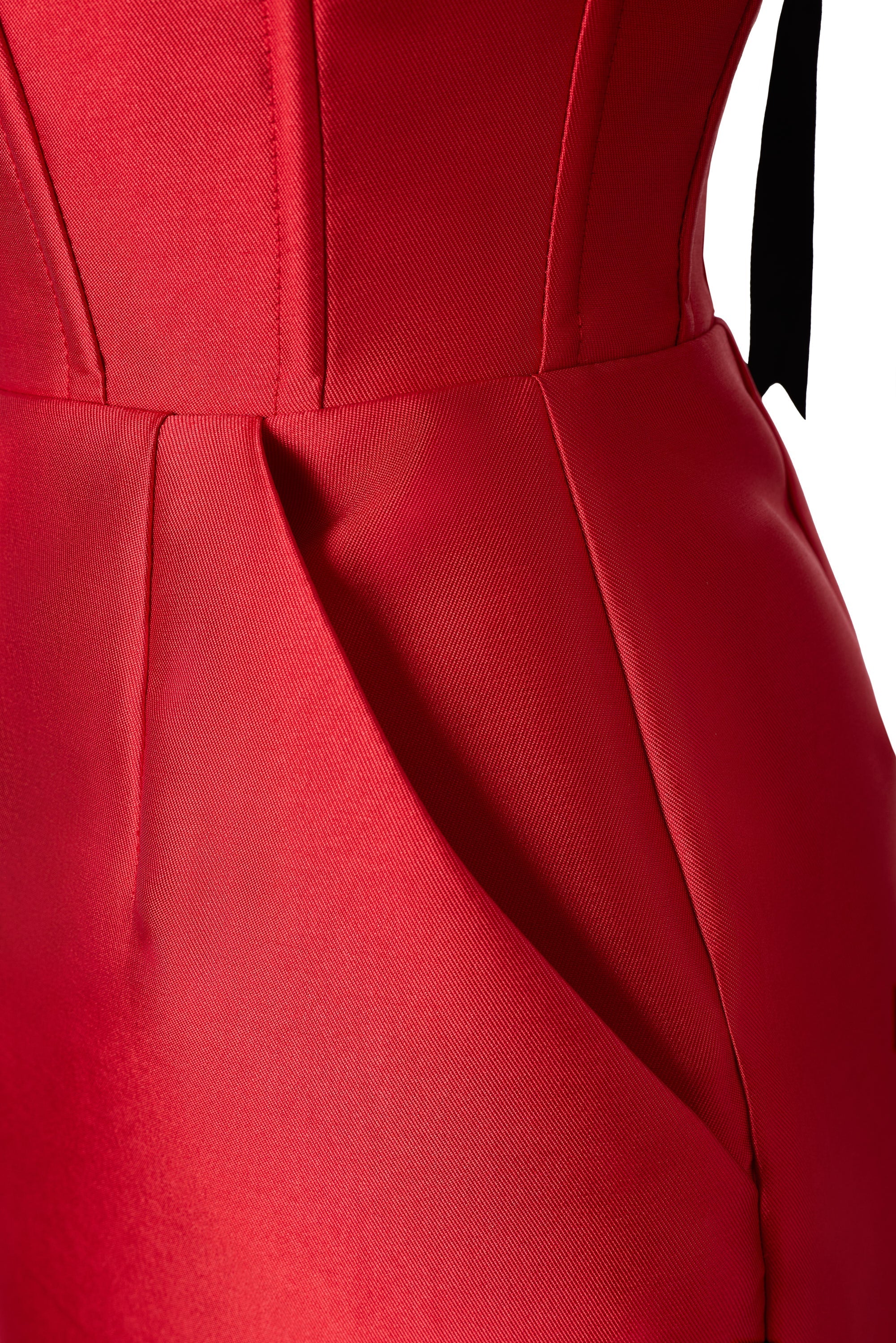 OFF SHOLDER STRUCTURED MIDI DRESS  Araftu Couture